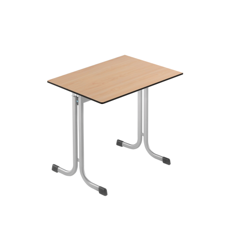 Einer-Schülertisch 70x65 cm MT60E-PU, Melaminharz-beschichtete Tischplatte mit PU-Kante