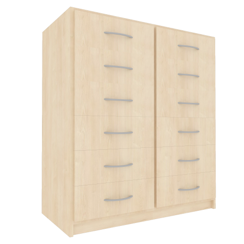 Schubladenschrank mit Mittelwand für 12 Schubladen, Serie 533-1