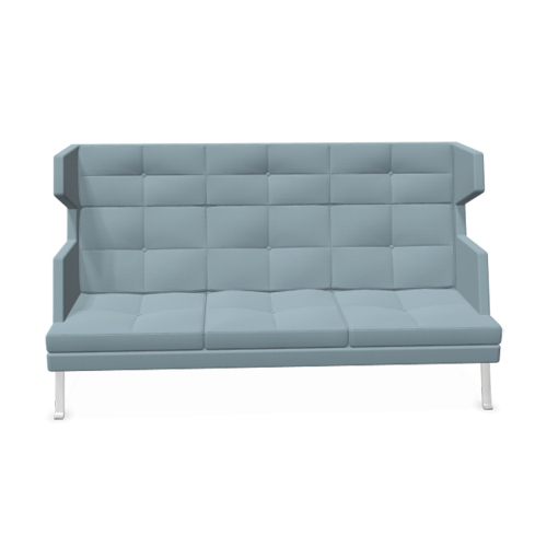 hohes 3er Sofa Ona mit Metallgestell & Seitenschale