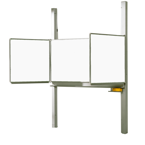 Whiteboard Schultafel Pylonentafel aus Premium Stahlemaille, Serie PYKL E, weiß