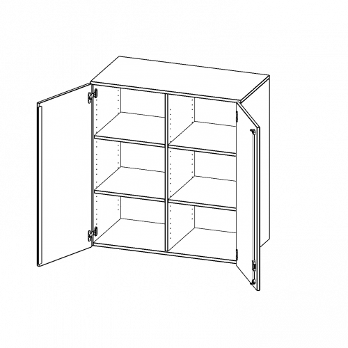 Aufsatzschrank, 3 Ordnerhöhen - Serie evo180
