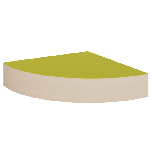 Viertelkreis-Eckpodest R 70 cm mit Linoleum-Deckplatte