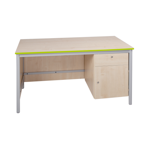 Lehrertisch mit Unterschrank und Schublade abschließbar