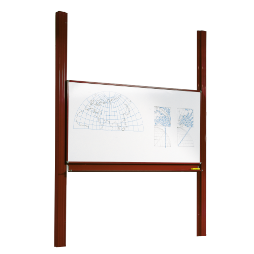 Whiteboard Pylonentafel mit einer Tafelfläche aus Premium Stahlemaille, Serie PY1 E, weiß